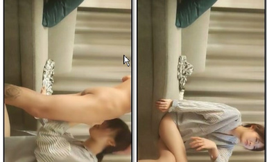 【小薄花花】新人小哥约嫩妹，超近视角吸屌插嘴，脱下妹子内裤，扶桌子站立后入