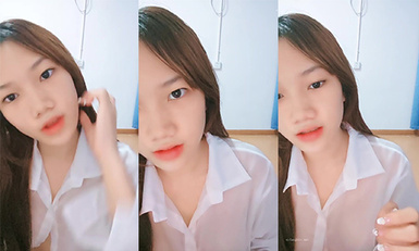 跟牛奶一樣的白漿見過嗎？【湖南甜甜】，新人，清純漂亮的19歲學生妹，真趕上了排卵期，這也太多了(2)