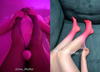 最新666元電報群福利 珠海美腿玉足小姐姐推特網紅【Lisa_ZhuHai】私拍② 龜責榨精裸足絲襪推油精射(2)