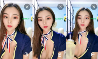 人氣女神【嫩模貝貝】制服誘惑~騷舞勾引~抖臀擠胸 (11)