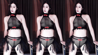 顏值女神 欣彤 定製透視漁網