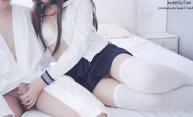 米胡桃(meehutao) 援交日記1：每次穿白絲JK水手服，都被狠狠地無套爆操+中出內射