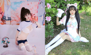 推特可欲可甜COS嫩妹，上海深圳美少女【吸醬】線下可約各種性服務自拍 (1)