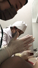 醫生護士專業取精，足交擼雞打飛機，職業裝下士各種反差絲襪，絲足榨精 (3)