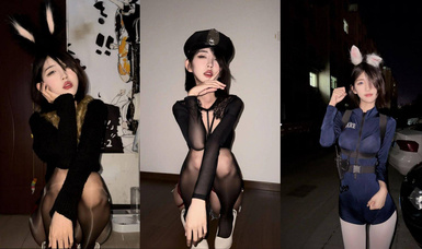 土豪大哥重金定製高顏值極品身材小母狗，黑白絲襪高跟自慰(2)