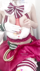 網紅極品白虎福利姬【初戀小安】cos自慰 (5)